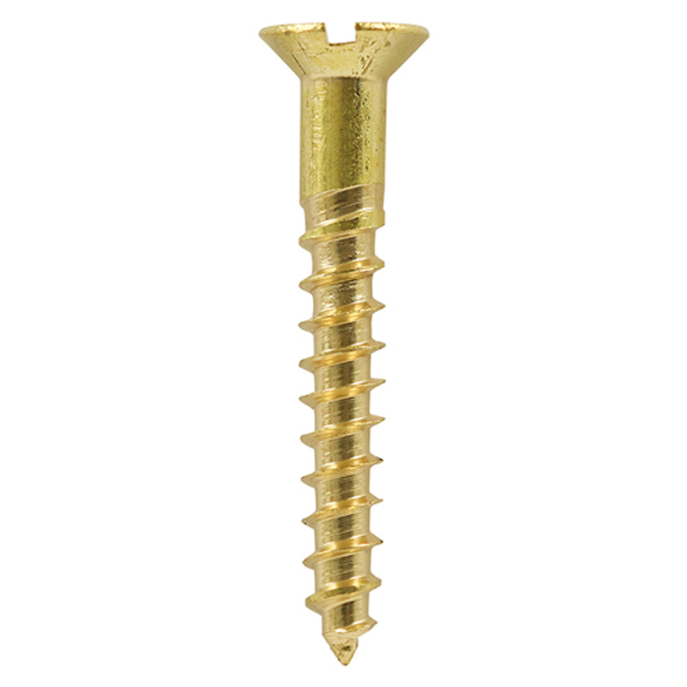 TIMCO Solid Brass Countersunk Woodscrews - 2.25 x 10mm (Box of 200)